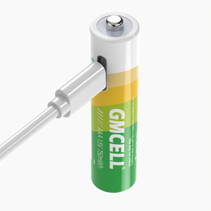 GMCELL High Capacity Lithium Battery Triple a 750mWh 1.<b>5V</b> Rechargeable Li-ion Batteries AAA with USB Cable - Product Image 4