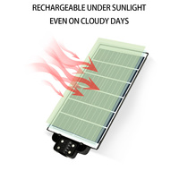 Lampe solaire LED extérieure étanche IP65 600W en ABS avec détecteur de mouvement pour route, jardin, cour