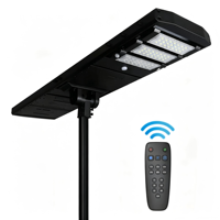 Lampe solaire de rue en aluminium 18000LM, extérieure, IP65, étanche, LED, avec télécommande et détecteur de mouvement