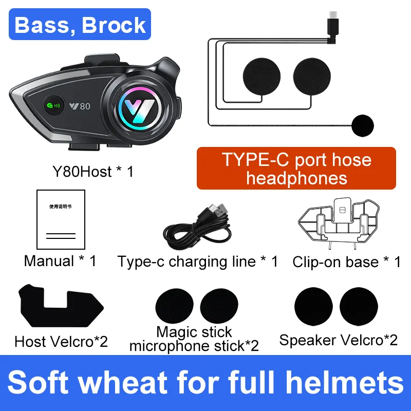 Ultimo stile BT 5.3 auricolare per casco Bluetooth accessori per moto auricolare Wireless chiamata in vivavoce