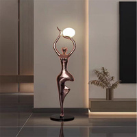JYLIGHTING Lampadaire Moderne Sculpture Humaine, Lampes sur Pied LED Haut de Gamme Abstraites 3D pour Intérieur Maison Coin Bureau Centre Commercial