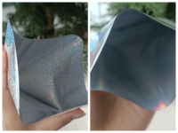 Sac cosmétique holographique personnalisé à impression sur mesure, sac à trois soudures latérales facile à déchirer, échantillon gratuit, emballage laminé pour masque facial