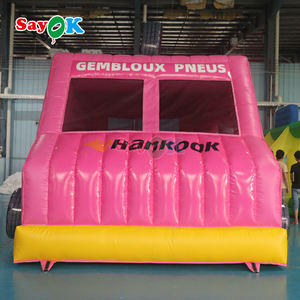 Sayok บ้านเป่าลมรูปรถเด้งดึ๋งสำหรับเด็กสีชมพูขนาดใหญ่ - Product Image 4