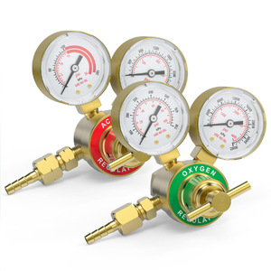 Régulateur d'oxygène et d'acétylène WQ à double manomètre CGA540 CGA200, kit de soudage et de découpe à deux étages, manomètre de pression 2,525 MPa - Product Image 1