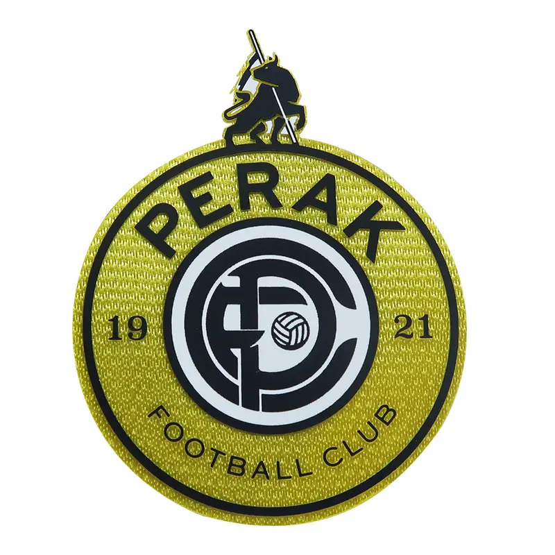 Fabrikdirektverkauf Sportbekleidung Gummi-Etikette National Football Association Fußballteam-Logo Silikon-Patch Kleidungsstück-Etiketten