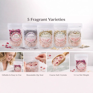 <span class=keywords><strong>Sel</strong></span> de bain aux fleurs séchées naturelles pour un spa de luxe à domicile, apaisant pour la peau, soulagement du stress, vente en <span class=keywords><strong>gros</strong></span>, étiquette privée, emballage personnalisé - Product Image 4