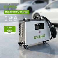 Station de recharge rapide DC EVEGO commerciale CCS1 30 kW portable 100 A WIFI/4G Protection IP55 Certifiée TUV CE Nouvelle garantie de 2 ans