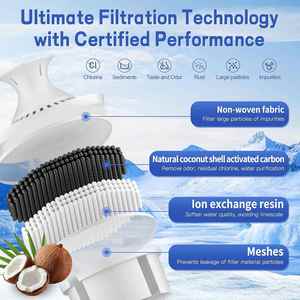 Cartucho de repuesto para jarra de filtro de agua Color Box, carbón activado, plástico PP, para el hogar, fibra de carbono, blanco, 160L, envío gratis - Product Image 6