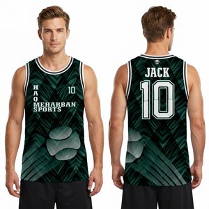 Camiseta de Baloncesto para Hombre HAQ MEHARBAN SPORTS, Sin Mangas, Sublimada, Impresa, Absorbente de Humedad, Corte Regular, para Todas las Temporadas, Adulto, Parte Delantera - Product Image 3