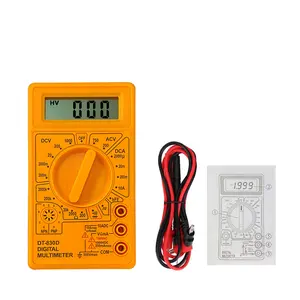 DT830B multimetro digitale giallo portatile per misurazione manuale tensione DC AC