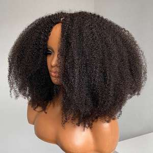Perruque Lace Front HD pour femmes noires, longue, afro bouclée, en <span class=keywords><strong>cheveux</strong></span> naturels, 13x4 13x6, sans colle - Product Image 2