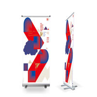 Support de bannière enroulable en PVC épaissi, présentoir détachable, simple ou double face, installation facile pour exposition et événement