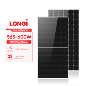 单晶太阳能电池板制造公司Longi Hi-mo X6 LR5-72HTHF 565-600瓦太阳能电池板 - Product Image 3