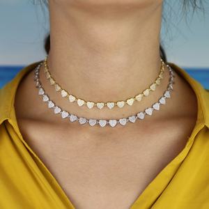 <span class=keywords><strong>Collana</strong></span> cuore girocollo 2025 <span class=keywords><strong>san</strong></span> <span class=keywords><strong>valentino</strong></span> gioielli regalo Multi pezzo Cz cuore Charm gioielli di moda - Product Image 2