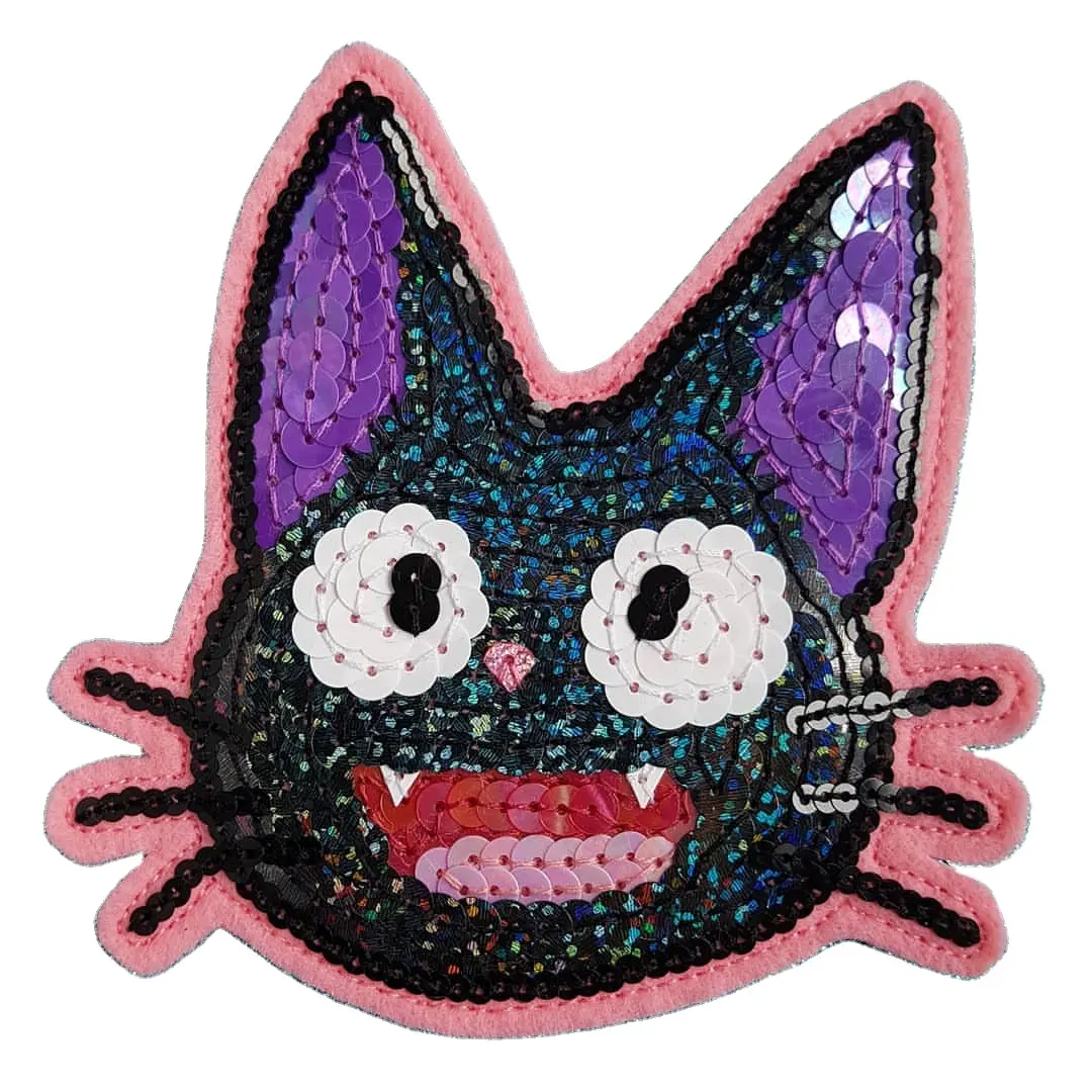 High Fashion Custom Sequin Patch Embroidered Adhesive Sew Iron on Sequin Patches for Shirts Garment