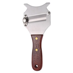 Rabot à truffes en acier inoxydable avec manche en bois trancheuse en métal à usage domestique pour copeaux de fromage légumes fruits colorés au chocolat - Product Image 6