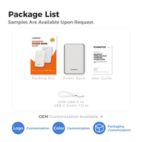Banco de Energía Inalámbrico Magnético de 10000mAh, 15W EPP, 30W USB C PD, Cargador Portátil Ultra Delgado de Aleación de Aluminio para Distribuidores Mayoristas