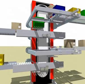 Tepsileri çanta yiyecek içecek karton kutular kılıfları otomatik döner zincir dikey konveyör kaldırıcı asansör - Product Image 3