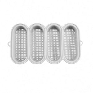 Food Grade <b>Silicone</b> Hotdog Bun Pan Light & Deep Grey Oven Microwave Safe Heat Resistant <b>Baking</b> Dish - Product Image 5