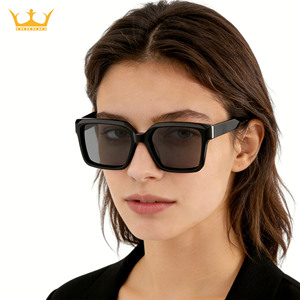 Lunettes de soleil polarisées vintage classiques carrées unisexes avec protection UV, verres TAC personnalisés de luxe, monture en acétate, lunettes de soleil d'extérieur - Product Image 2