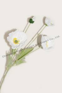 بيع بالجملة الخشخاش الأبيض الاصطناعي لمسة حقيقية يتدفقون أوراق لحفلات الزفاف المنزل ترتيب الزهور - Product Image 2