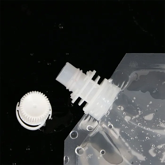 Wholesale Clear plastic stand up disposable bag drink juice/water/liquid spout pouch