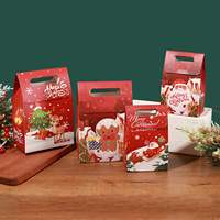 Boîte cadeau de Noël en papier à motif de bonhomme en pain d'épices mignon, idéale pour chocolats et biscuits, parfaite pour les fêtes de Noël (vente en gros)