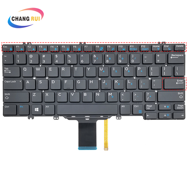 Backlit Keyboard for Latitude 5280 7280 7290 7380 7390, Latitude 5289 5290 7389 7390 2-in-1, 0346TJ 00NPN8