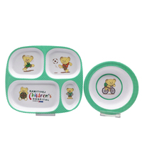OEY compartimenten verdeelde rechthoekige borden schaal gepersonaliseerd logo gepolijste moderne plastic melamine dienblad milieuvriendelijk BPA-vrij