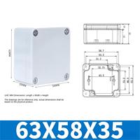 IP65 ABS Wasserdichte F-Serie Ohrenlose, Nicht-Transparente Schraubdeckelabdeckung. Siehe Produktsite für Abmessungen.