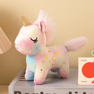 Porte-clés licorne en peluche JM, petit cheval, breloque pour sac d'école, poupée mignonne, décoration suspendue, cadeau - Product Image 6