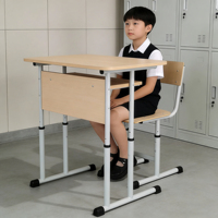 Ensemble Chaise et Bureau en Bois pour Étudiant, Hauteur Réglable, pour Mobilier Scolaire, Tables et Chaises en Promotion, Fabricant Chinois de Bureaux Scolaires