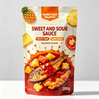 Sachet de stockage de poudre d'épices en plastique recyclable de qualité alimentaire, avec fenêtre transparente, fermeture éclair, anti-graisse, pour la vente au détail
