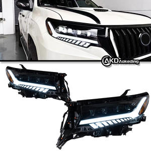 กระจกไฟหน้ารถยนต์ Toyota Prado ดัดแปลง2018 2021, ใหม่กระจกสี่เลนส์ LED กันน้ำในเวลากลางวัน - Product Image 3