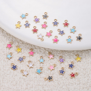 Pendentifs étoiles colorés en alliage de zinc pour accessoires de bijoux DIY, pendentifs unisexes tendance - Product Image 4