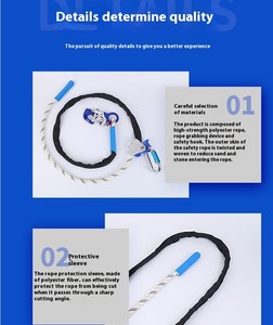 Tốt nhất ngoài trời leo dây công nghiệp xây dựng an toàn khai thác dây buộc với hai Snap móc mùa thu bảo vệ thiết bị an toàn - Product Image 5