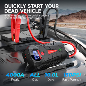 BR 12V 4000A Démarreur de voiture multifonction portable avec compresseur d'air Câble intelligent Fabricant OEM Banque d'alimentation en gros - Product Image 5