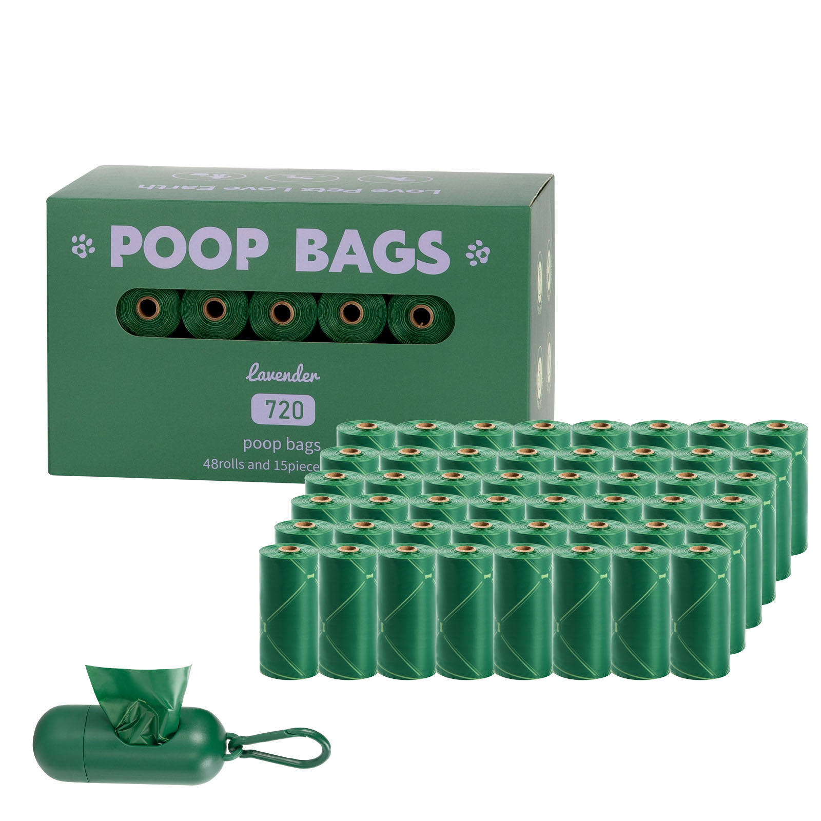 48 ม้วนสีเขียว+ที่จ่าย