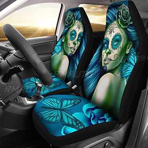 Housses de siège auto universelles complètes, protection de siège, accessoires de coussin de siège, imprimé papillon femme, style automobile - Product Image 1