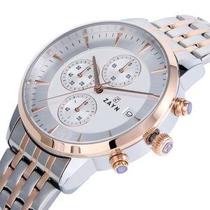 Reloj de lujo de alta calidad 2020 para hombre, VVS banda de acero con diamantes, indicador de cristal curvo de cuarzo estilo <span class=keywords><strong>Daitona</strong></span>, antiguo a la moda - Product Image 1