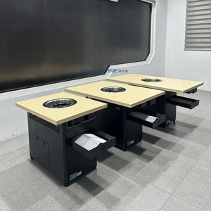 Mesa de Comedor Comercial de Acero Inoxidable para Restaurante, Estilo Coreano, Moderna, Sin Humo, con Pantalla Táctil Inteligente, Personalizable, KLEADONE KLD-097-HGT-B3 - Product Image 6