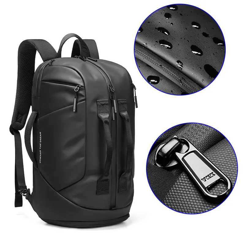 Mochila masculina impermeável com marca, mochila de viagem, esportiva, para laptop