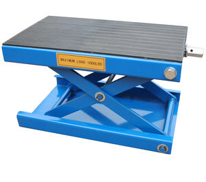 Gato de tijera para motocicleta, soporte de motor de rueda de neumático central trasero con plataforma rodante y manivela de mano - Product Image 1