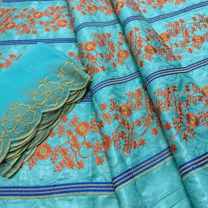 <span class=keywords><strong>Tissu</strong></span> de dentelle africaine fantaisie en gros à prix abordable, nouveaux designs pour mariage, vendu par ensemble et couleur - Product Image 5