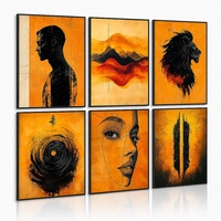Décoration murale encadrée tendance : Portrait de faune pour jeunes urbains, idéale pour appartements et espaces de vie résidentiels – Article de décoration d'appoint pour l'approvisionnement en gros