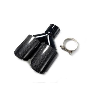 Tubos de Escape de Fibra de Carbono en Negro Brillante Aptos <span class=keywords><strong>para</strong></span> Todos los Coches <span class=keywords><strong>para</strong></span> <span class=keywords><strong>Akrapovic</strong></span>, Accesorios de <span class=keywords><strong>Coche</strong></span>, Puntera de Silenciador - Product Image 3