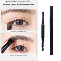 Pinceaux de maquillage double-embout à poils doux pour les yeux, les sourcils, les lèvres et les cils, vente en gros