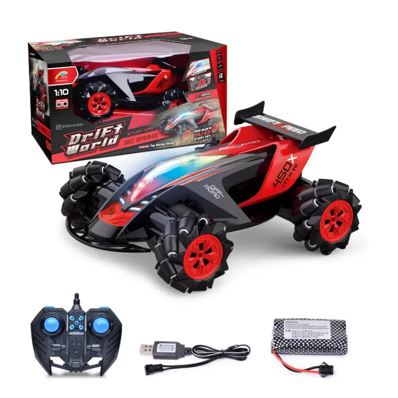 Juego de carreras al aire libre 360 grados Spinng conducción Drift Stunt vehículo Control remoto Crawler coche con música ligera coche de juguete niños