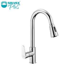 <span class=keywords><strong>Robinet</strong></span> de cuisine contemporain en laiton SOLVEX Grifo Cocina, mitigeur chaud/froid avec cartouche céramique et douchette extractible, idéal pour hôtels et centres commerciaux - Product Image 1