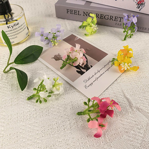 Fleurs artificielles en soie lilas, haute simulation, décorations de mariage, style minimaliste, accessoires de décoration intérieure réutilisables - Product Image 2